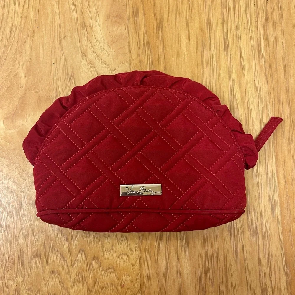 Vera Bradley Red Quilted Makeup Bag
